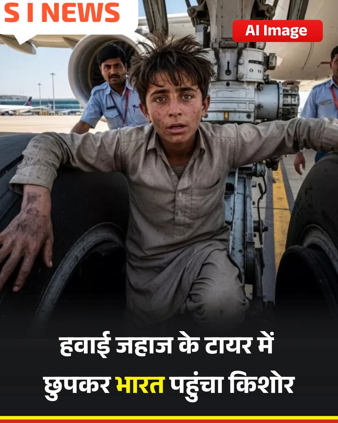 हैरान करने वाले एक मामले में अफगानिस्तान से एक 13 साल का किशोर विमान के व्हील वेल (विमान के पहिये का स्थान) में छिपकर काबुल से दिल्ली पहुंच गया।